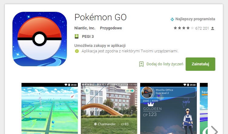 pokemon go google play